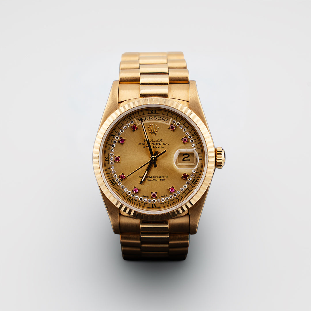 Rolex Day-Date Ruby String Dial – Collecto Archive