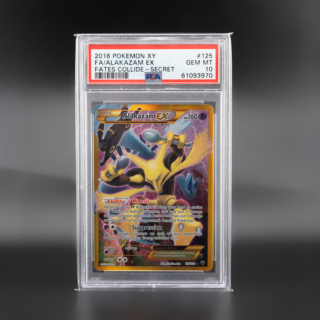 Alakazam EX – Secret Rare Full Art 125/124 (PSA 10)
