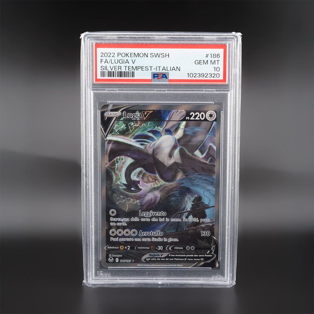 Lugia V – Tempesta d'Argento (ITA) Full Art #186 – PSA 10 GEM MINT