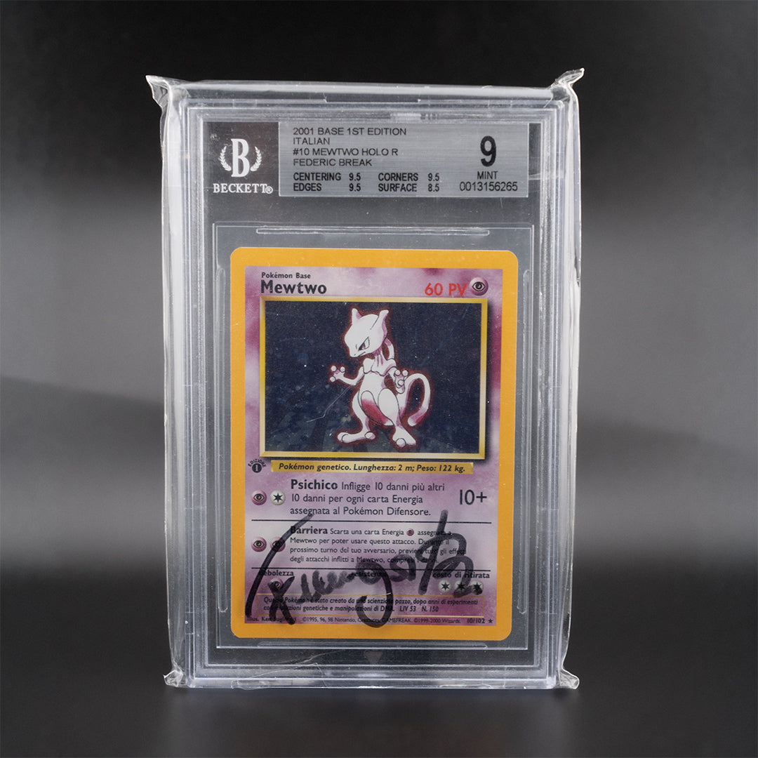 Mewtwo Holo – Base Set 1st Edition (ITA) – BGS 9 MINT – Federic Break Pull