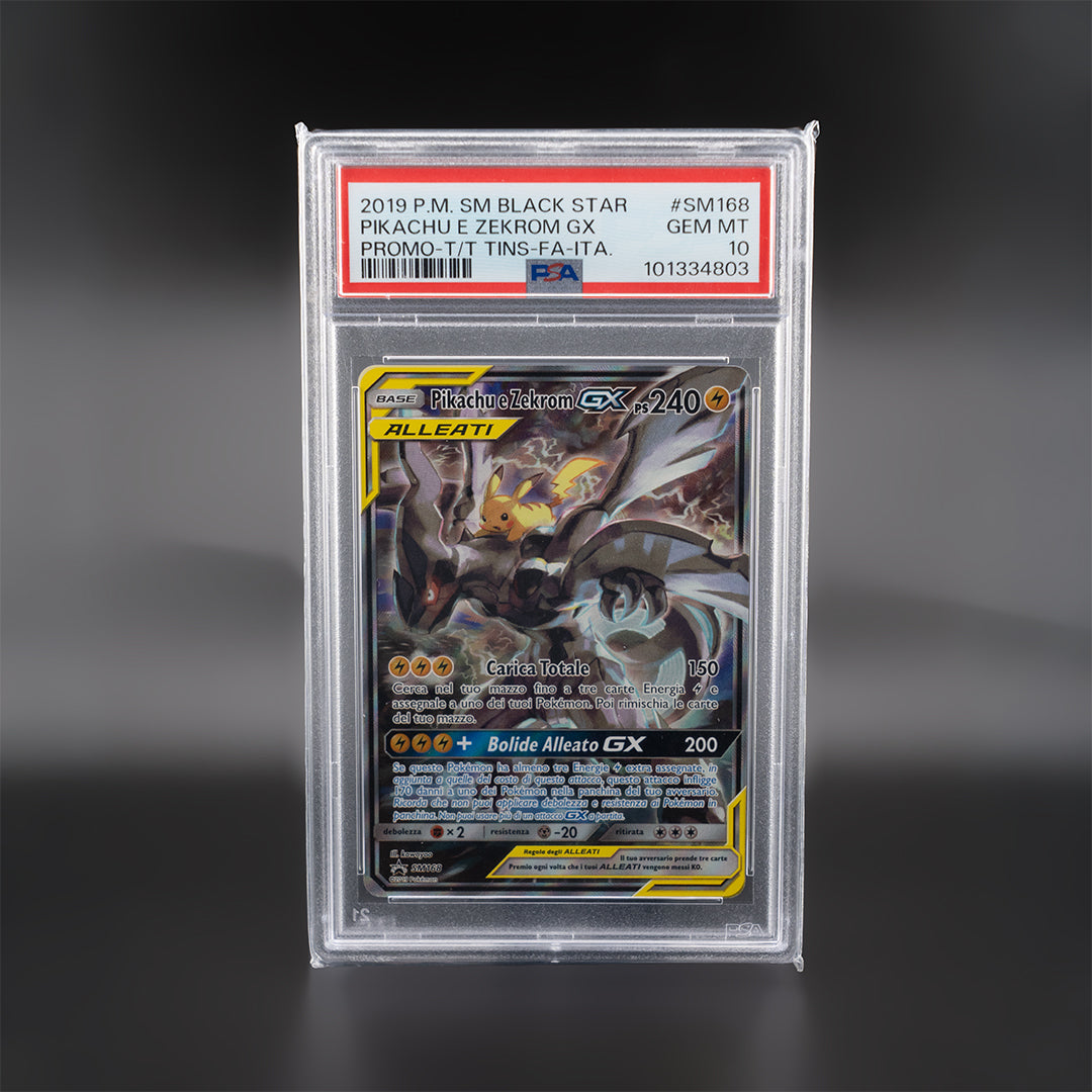 Pikachu & Zekrom GX – SM168 Promo – PSA 10 GEM MINT (Italian)