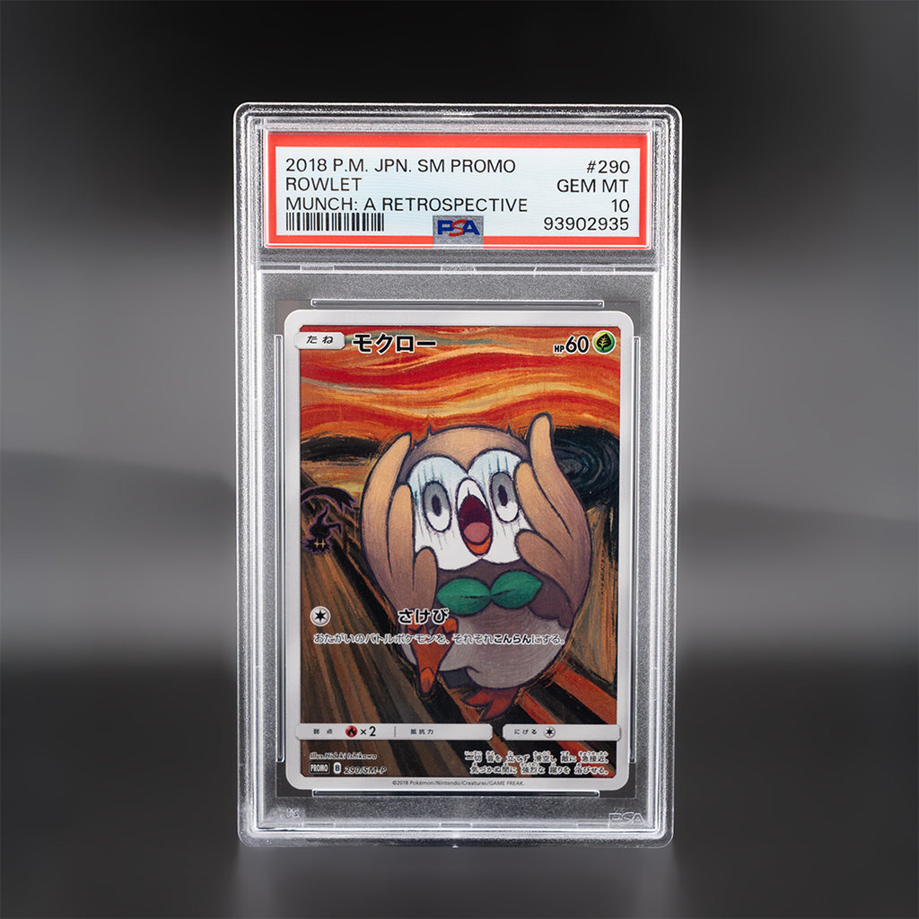 Rowlet 290/SM-P “Munch Scream” Promo – PSA 10 GEM MINT