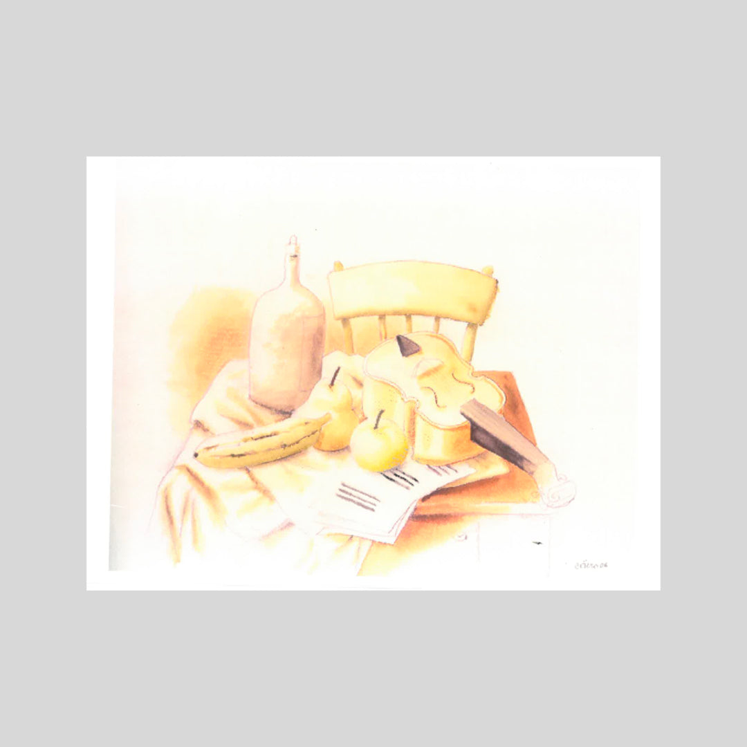 Fernando Botero – Still life with violin