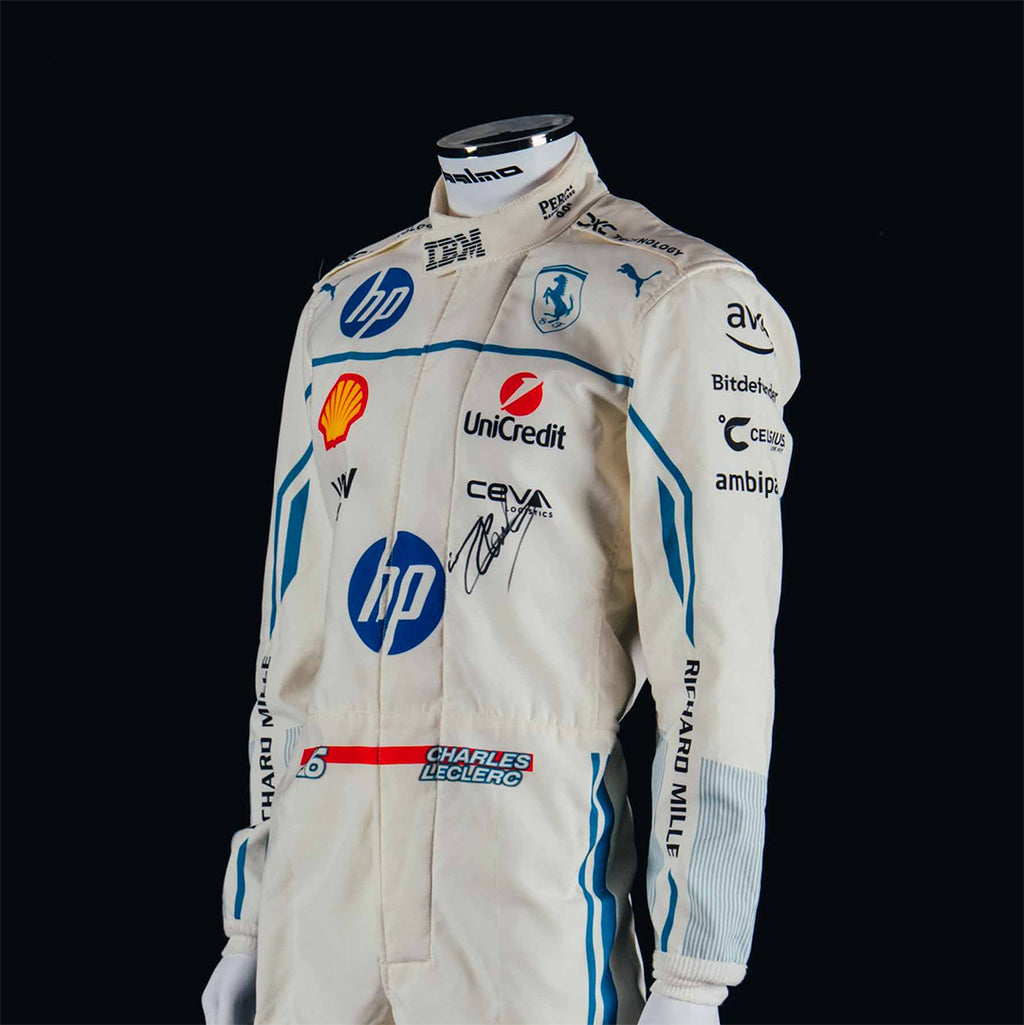 Tuta da gara Ferrari di Charles Leclerc – Qualifiche GP Monaco 2025