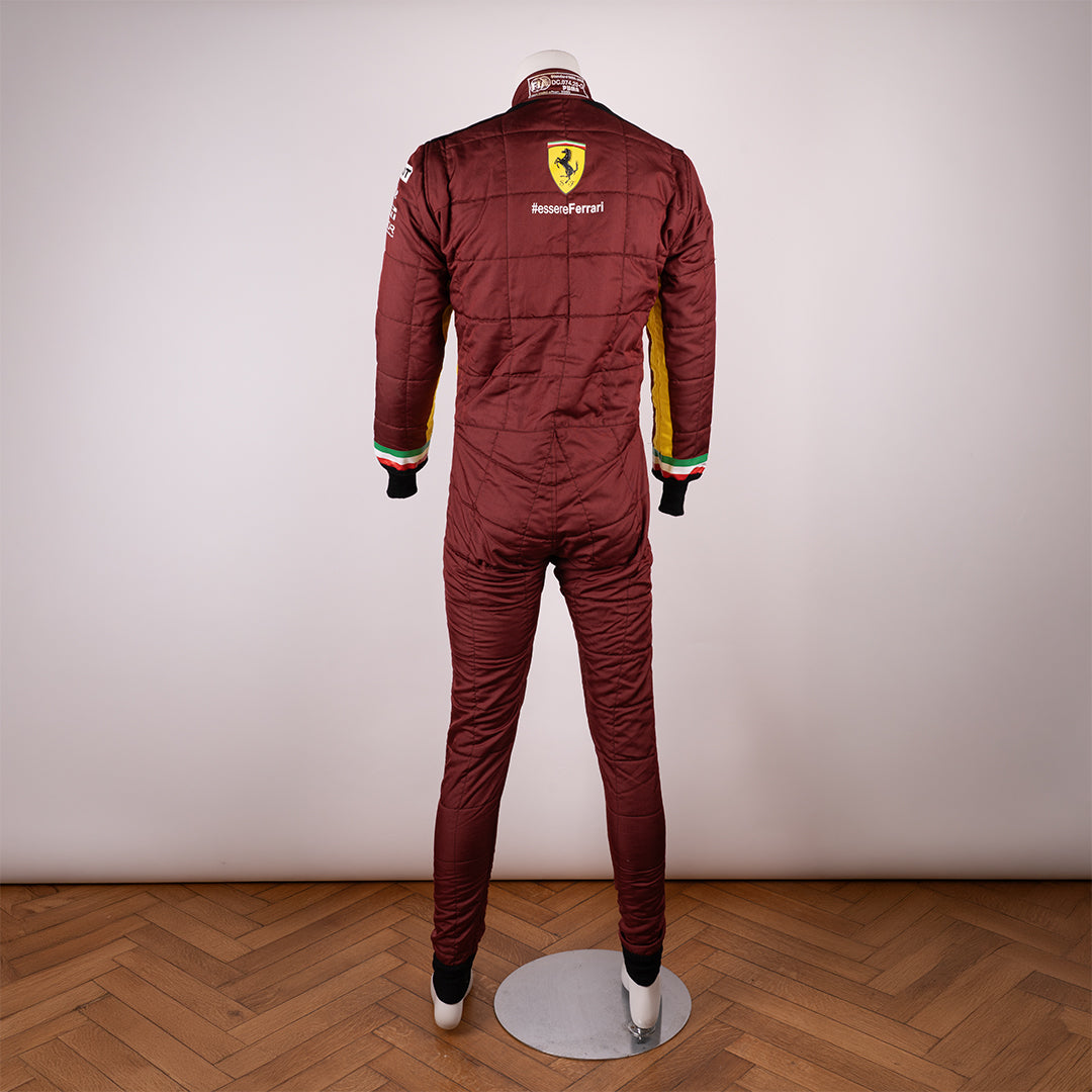 Charles Leclerc's 2020 race suit for the Toscana Grand Prix