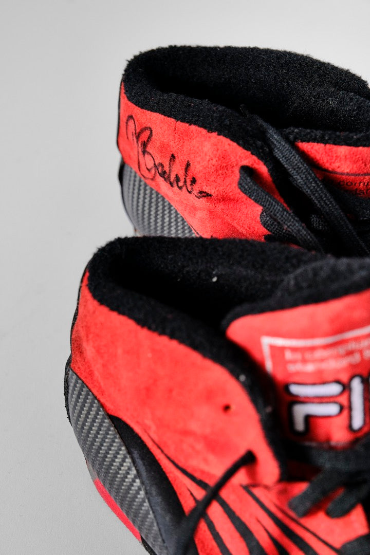 Scarpe da corsa FILA F1 firmate da Rubens Barrichello (Ferrari, 2003)