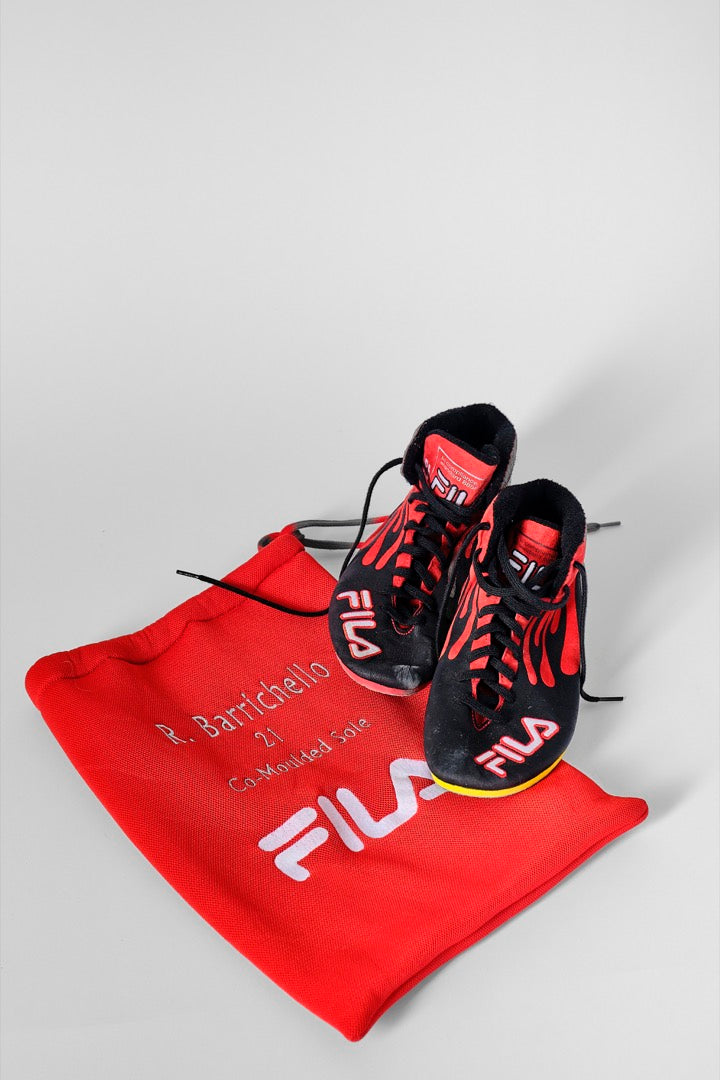 Scarpe da corsa FILA F1 firmate da Rubens Barrichello (Ferrari, 2003)