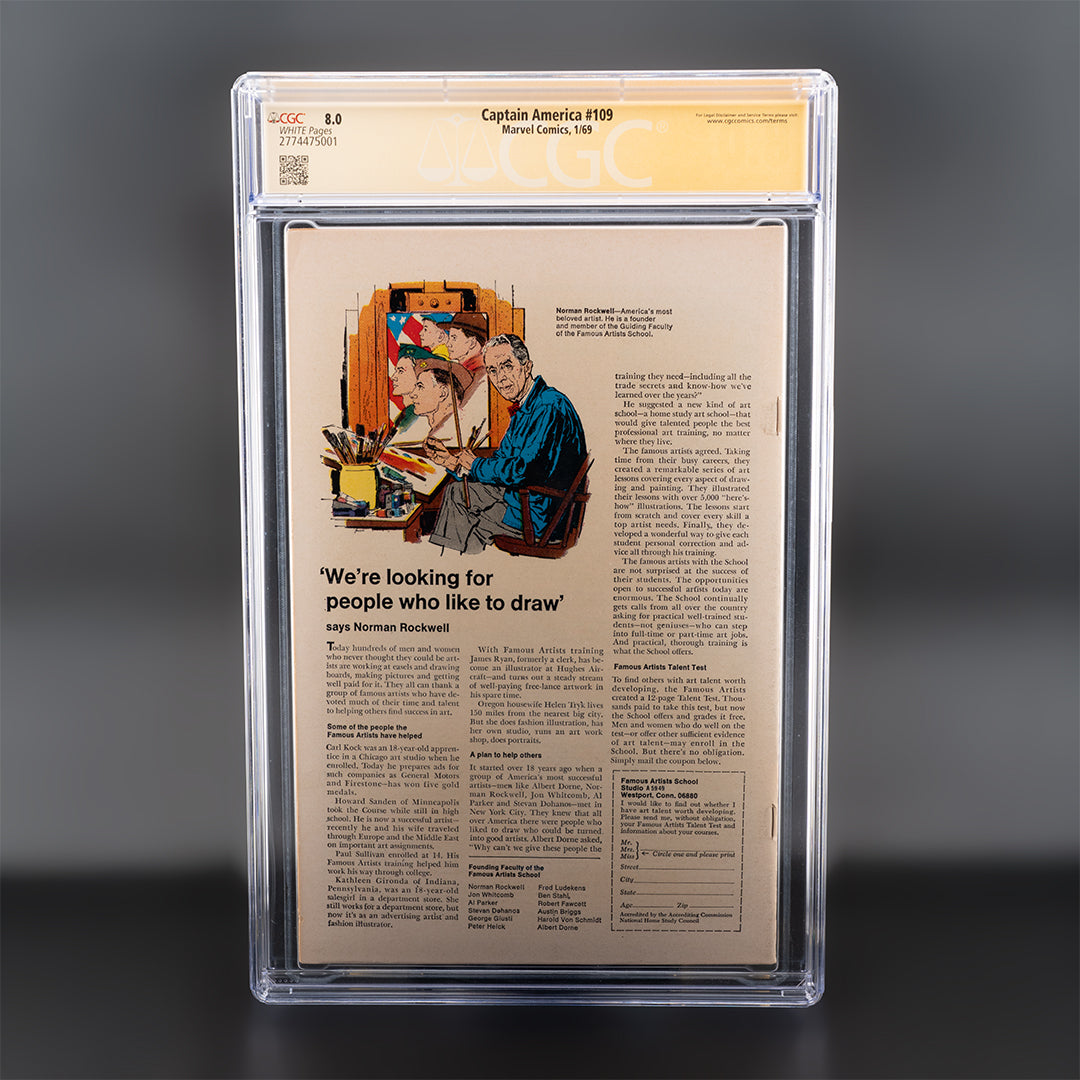 Captain America #109 (1969) - Signed