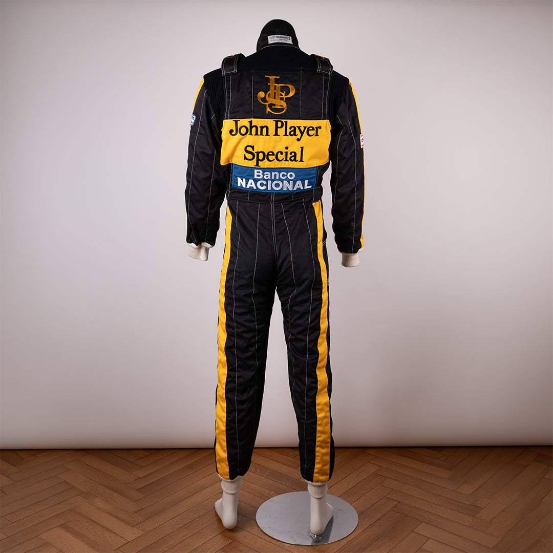 Ayrton Senna – Lotus JPS racing suit worn at the Imola Grand Prix (1985)