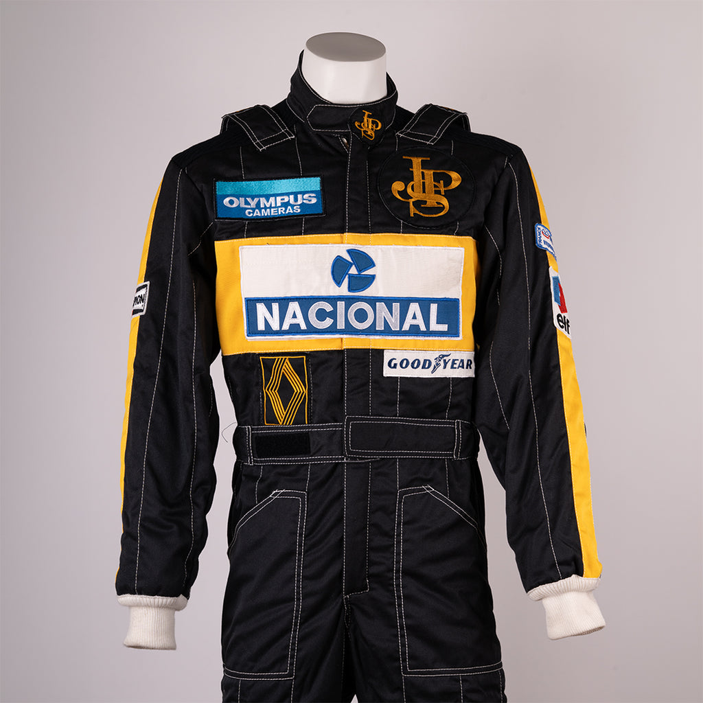 Ayrton Senna – Lotus JPS racing suit worn at the Imola Grand Prix (1985)