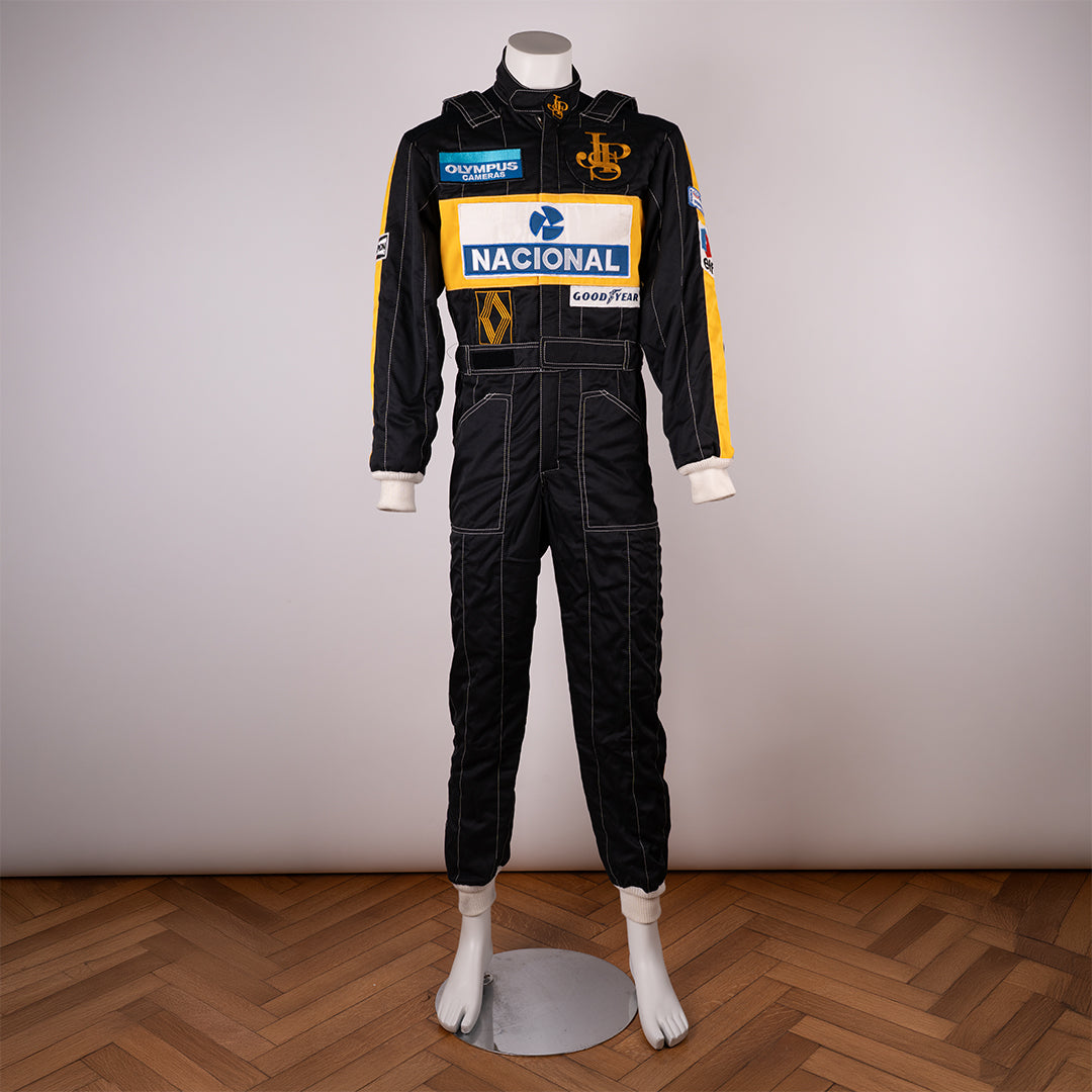 Ayrton Senna – Lotus JPS racing suit worn at the Imola Grand Prix (1985)