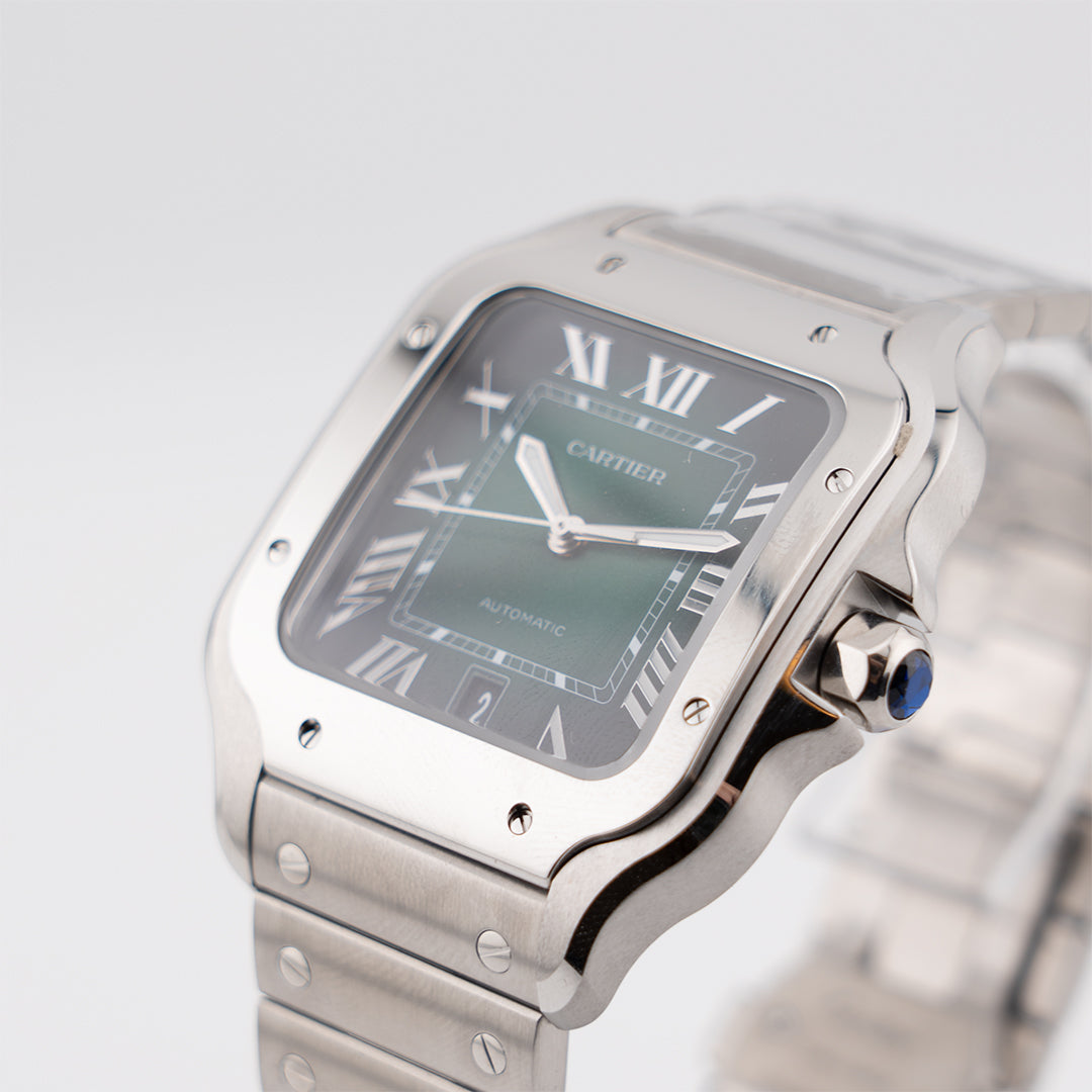Cartier – Santos De Cartier Green Dial