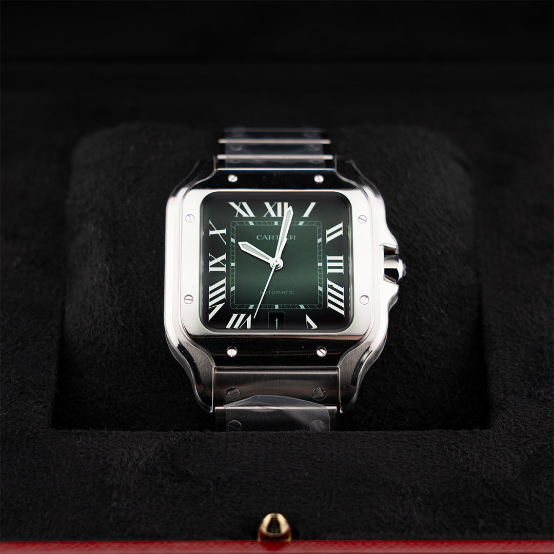 Cartier – Santos De Cartier Green Dial