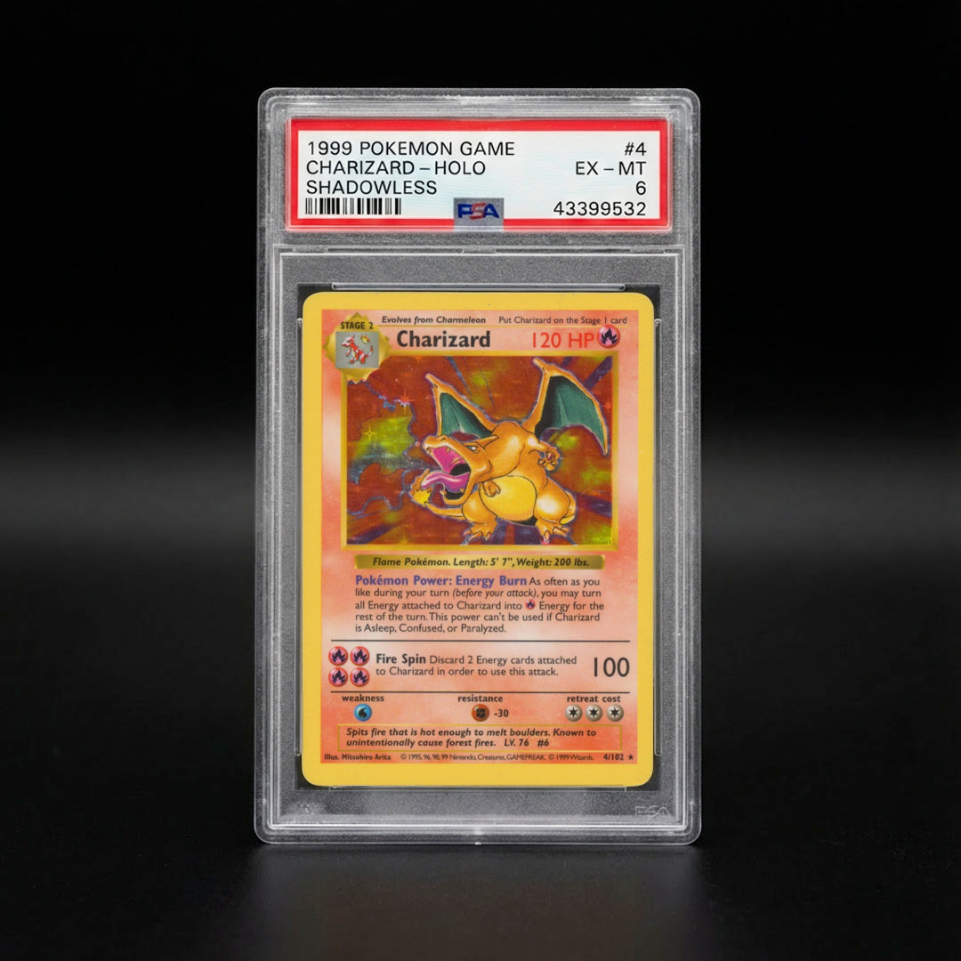 Charizard – Base Set Shadowless Holo (#4/102) – PSA 6 EX-MT