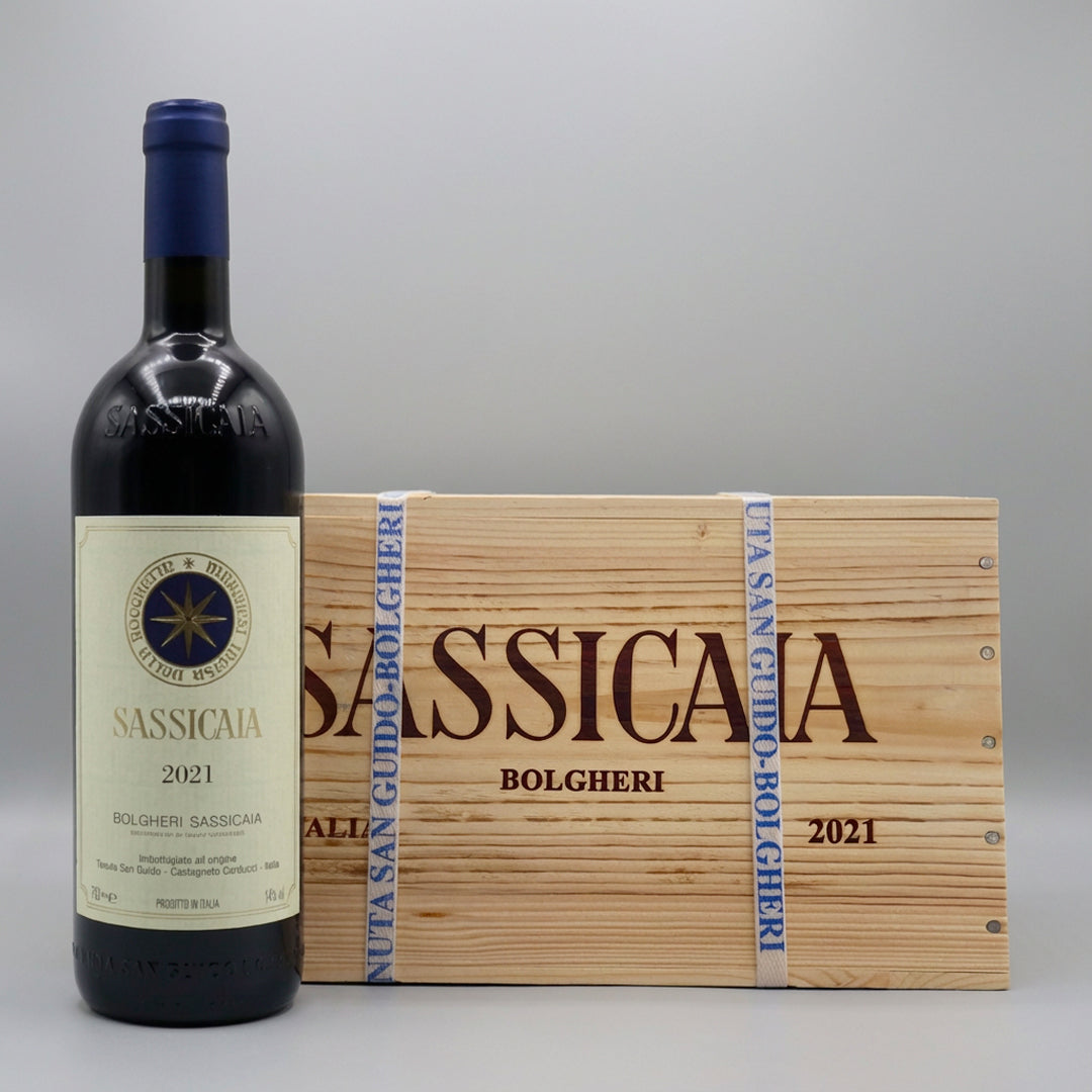 Sassicaia 2021 – Limited Re-Strapped Wooden Case (6 Bottles)