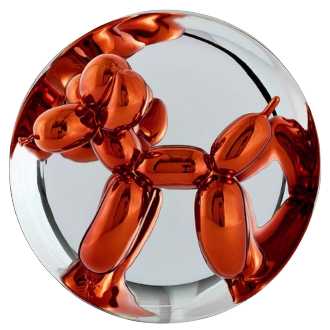 Jeff Koons Red Balloon Dog Plate