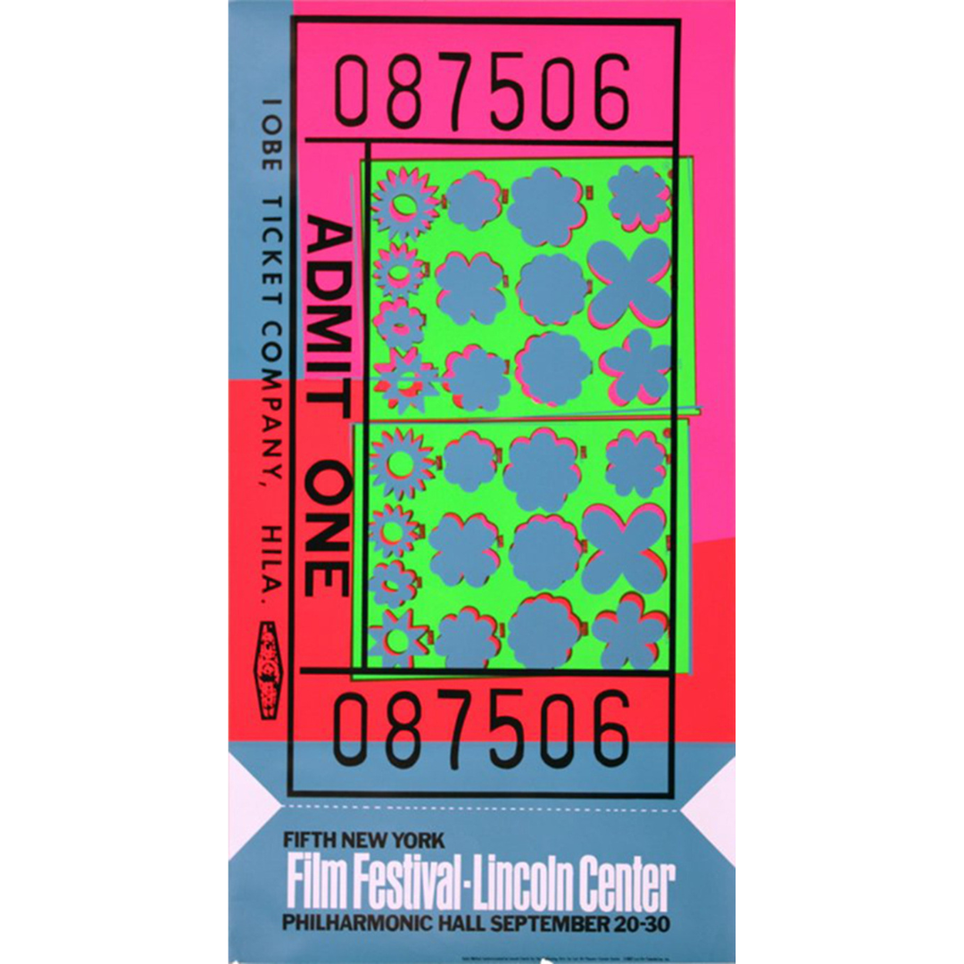 Andy Warhol Signed “Lincoln Center Ticket” Screenprint (1967)
