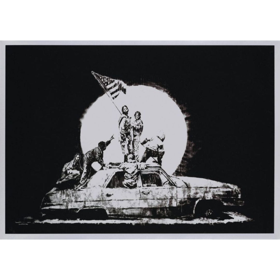 Banksy — Flag (Silver) (2006)