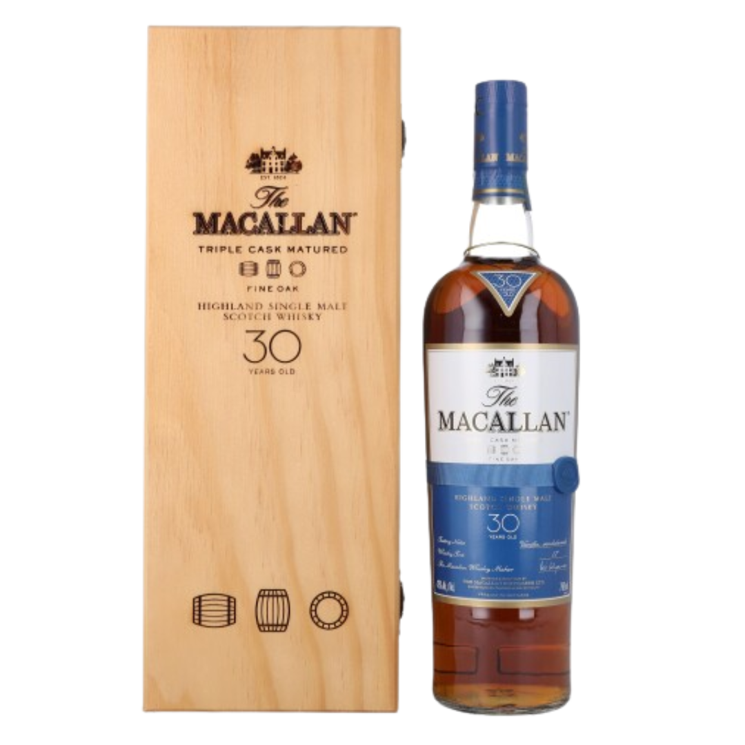 The Macallan 30 Year Old Fine Oak Triple Cask (Wood Box)
