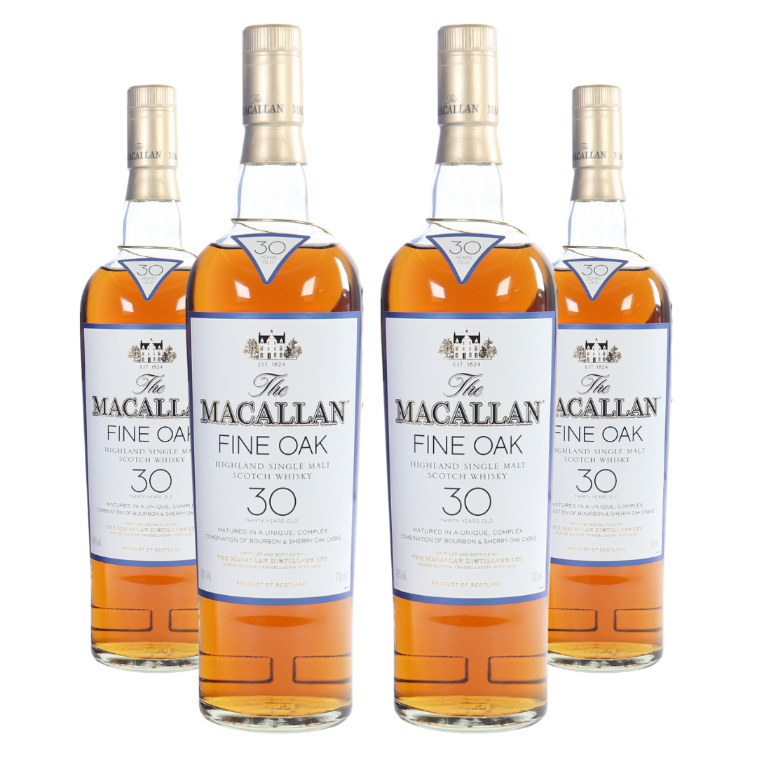 The Macallan 30 Years Fine Oak – Set of 4 Bottles (Blue Box)