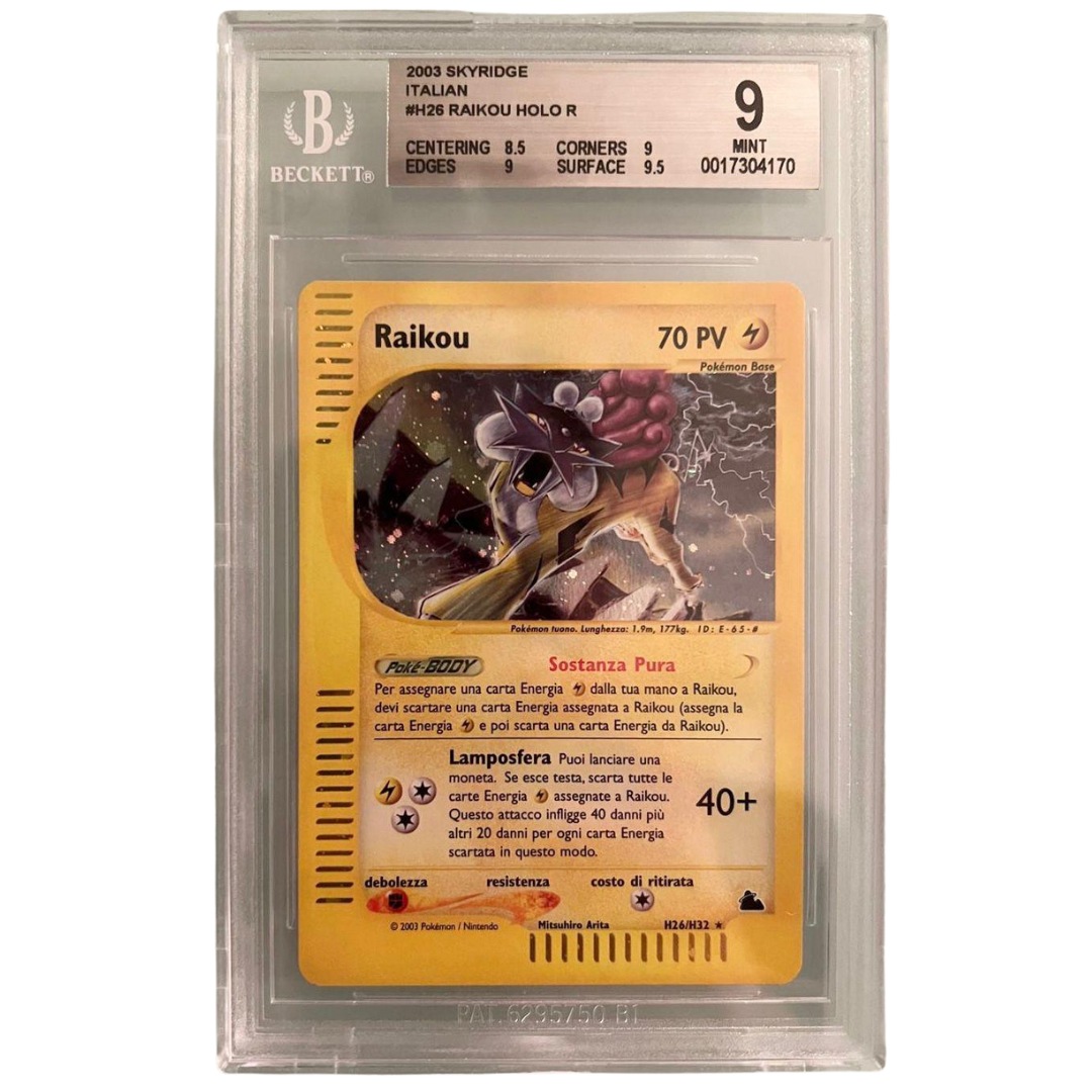 Pokémon Skyridge Raikou Holo H26/H32 (italiano, BGS 9)