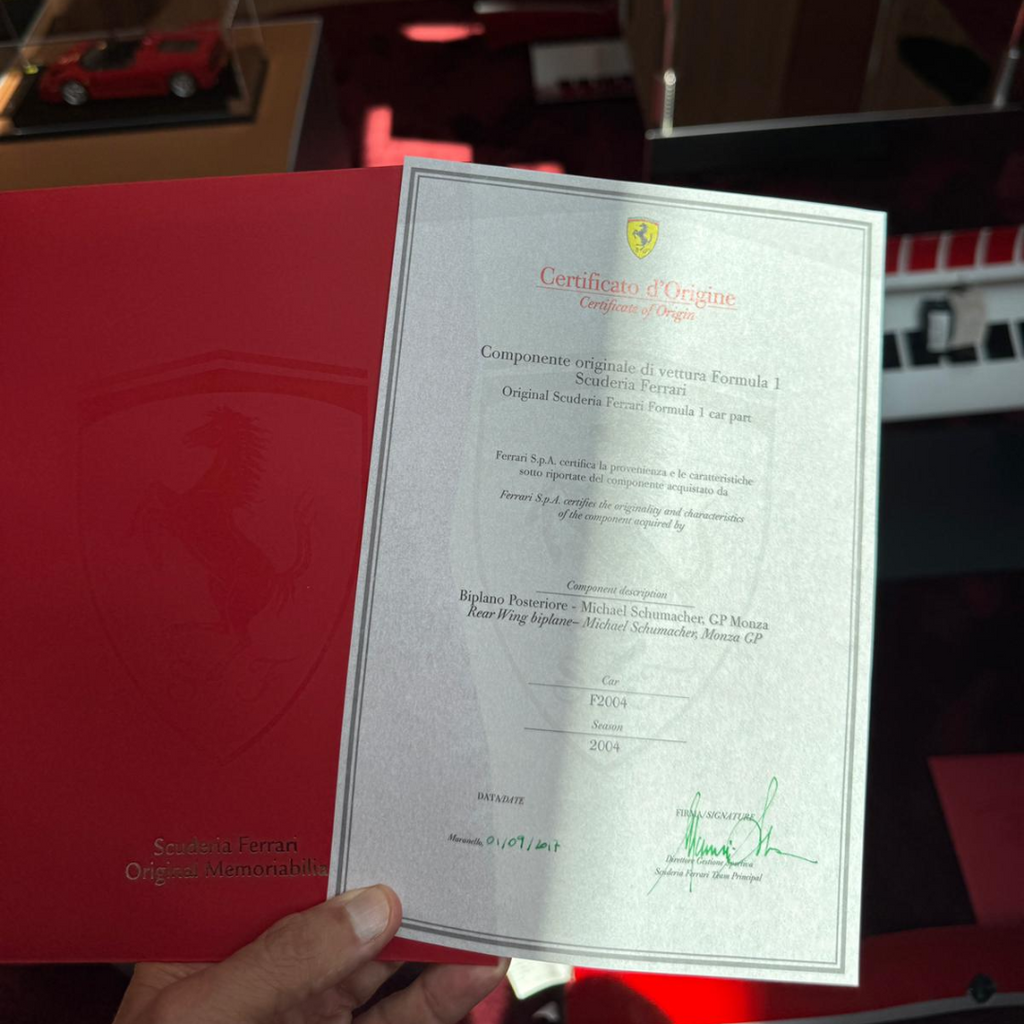 Alettone posteriore della Ferrari F2004 di Michael Schumacher (GP di Monza 2004)