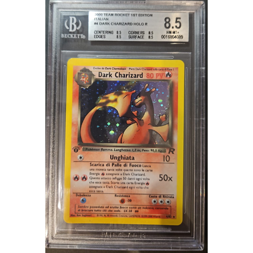 Pokémon Team Rocket Dark Charizard Holo (italiano) — BGS 8.5