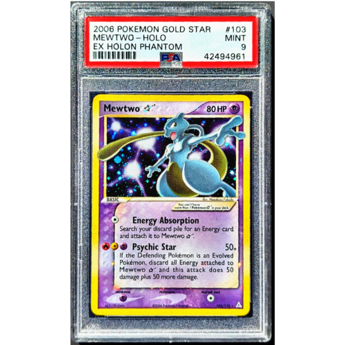 Pokémon TCG Mewtwo Stella d'Oro #103/110 (EX Fantasmi di Holon) PSA 9