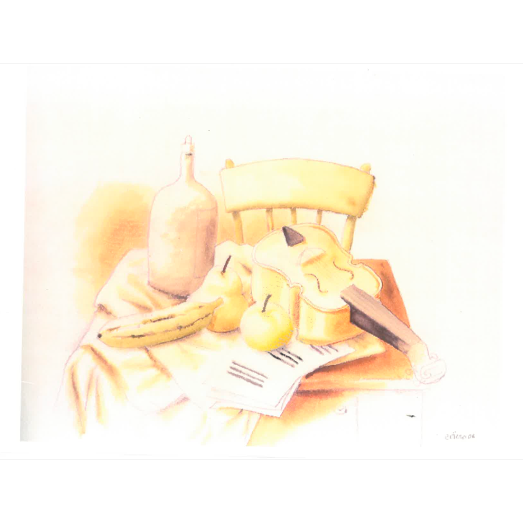 Fernando Botero – Still Life with Violin