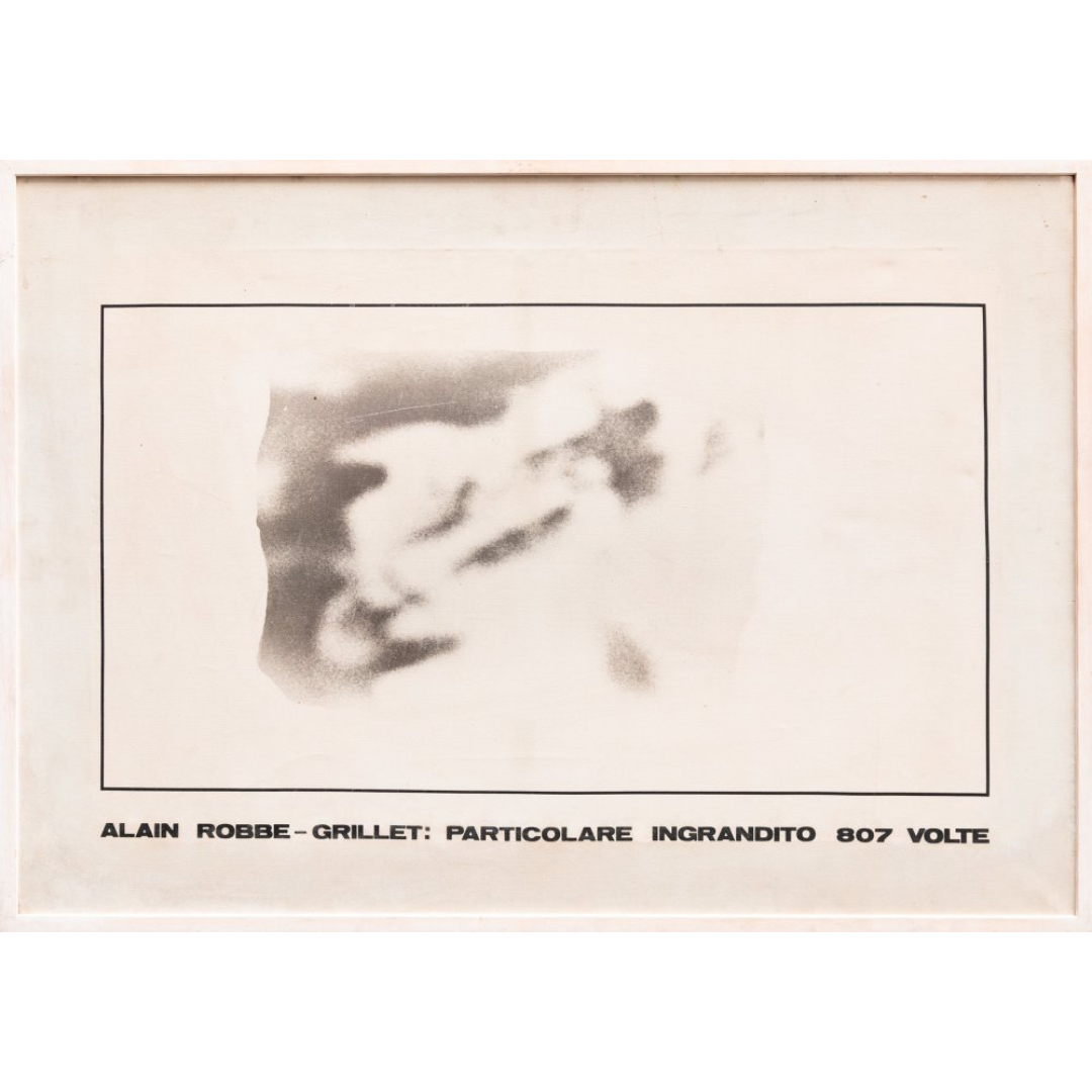 Emilio Isgrò – “Alain Robbe-Grillet: dettaglio ingrandito 807 volte”