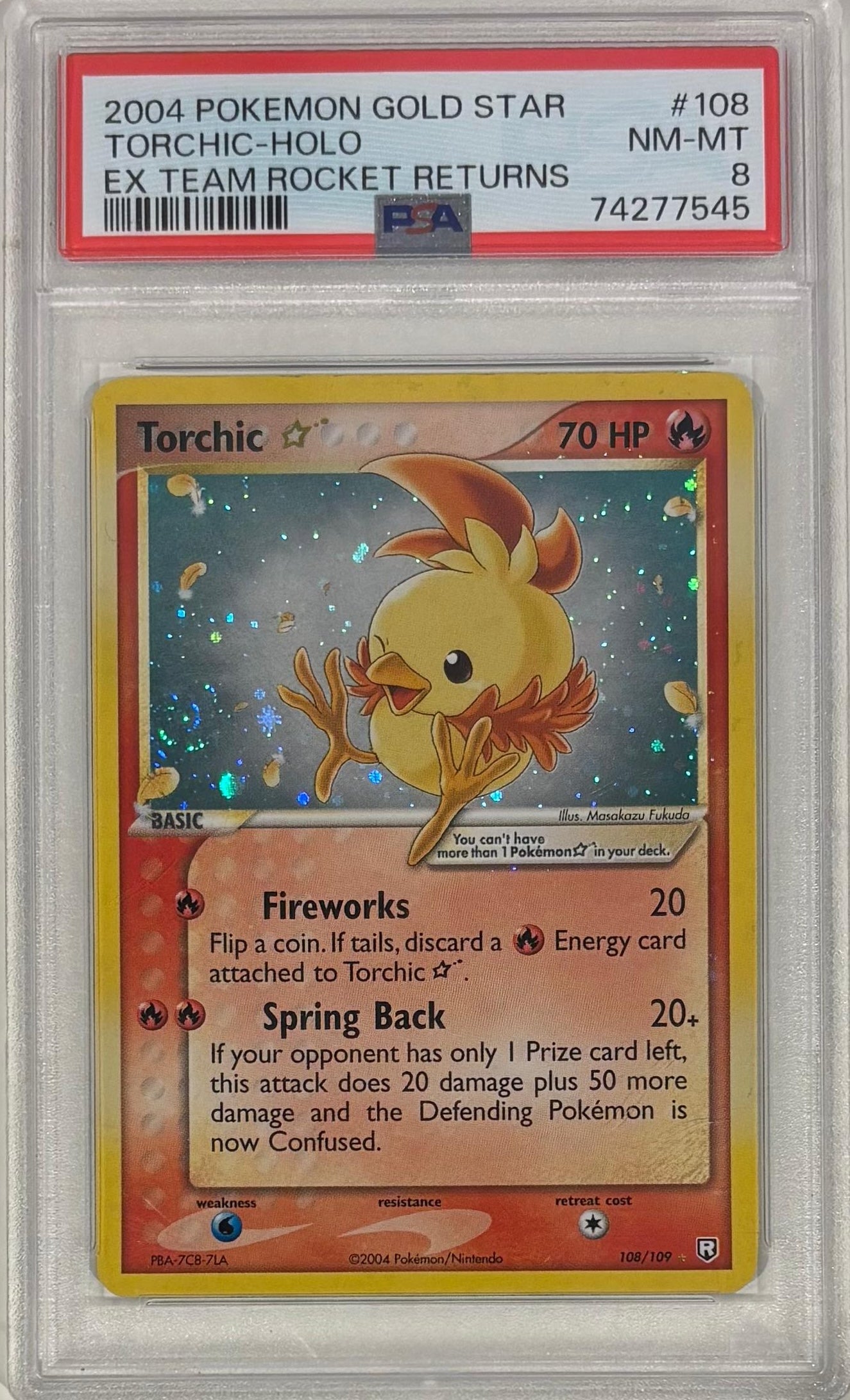 Pok mon Torchic Gold Star 108 109 EX Team Rocket Returns Collecto pok-mon-torchic-gold-star-108-109-ex-team-rocket-returns-collecto