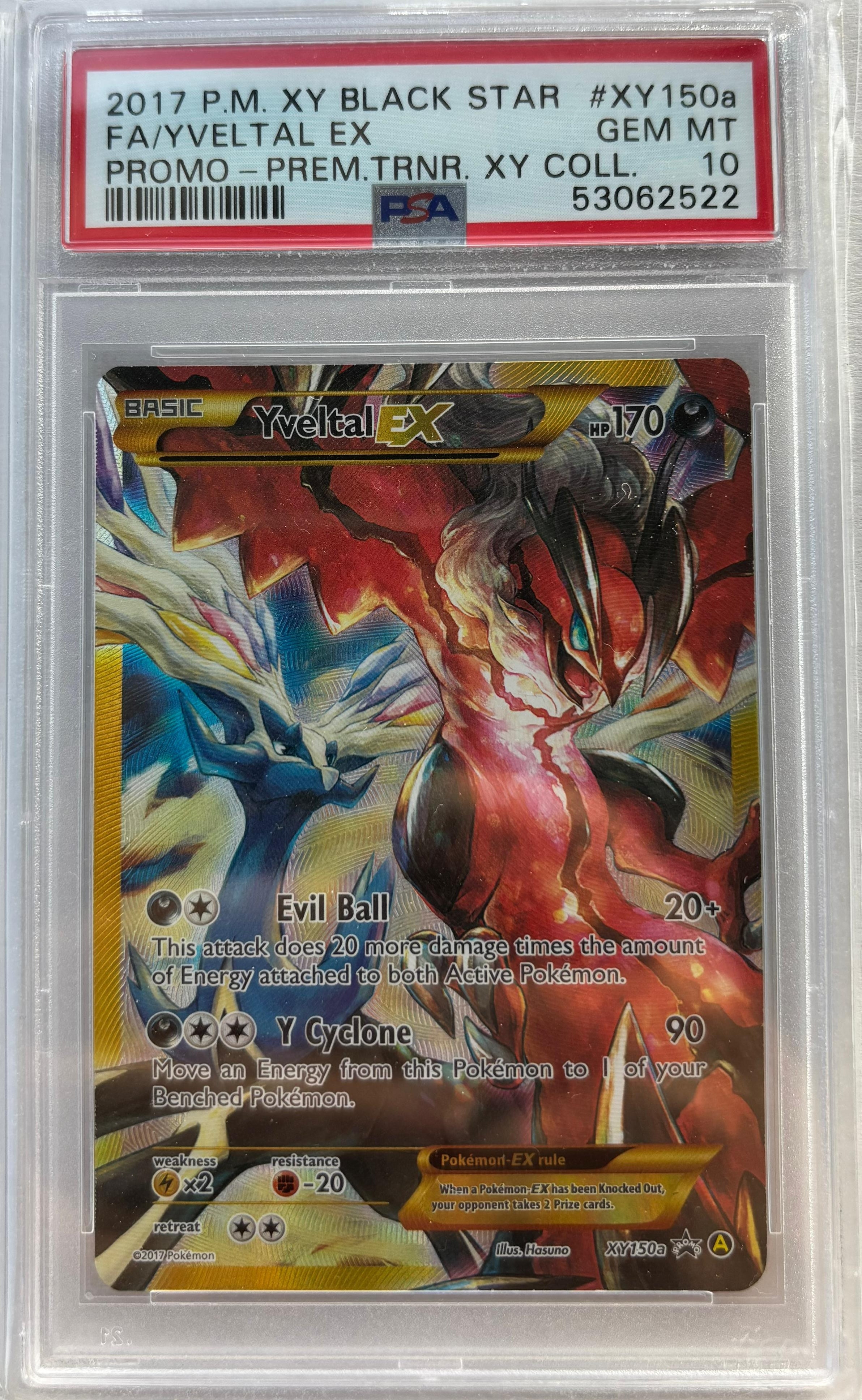 Pokémon Yveltal EX Full Art Black Star Promo XY150a (PSA 10)