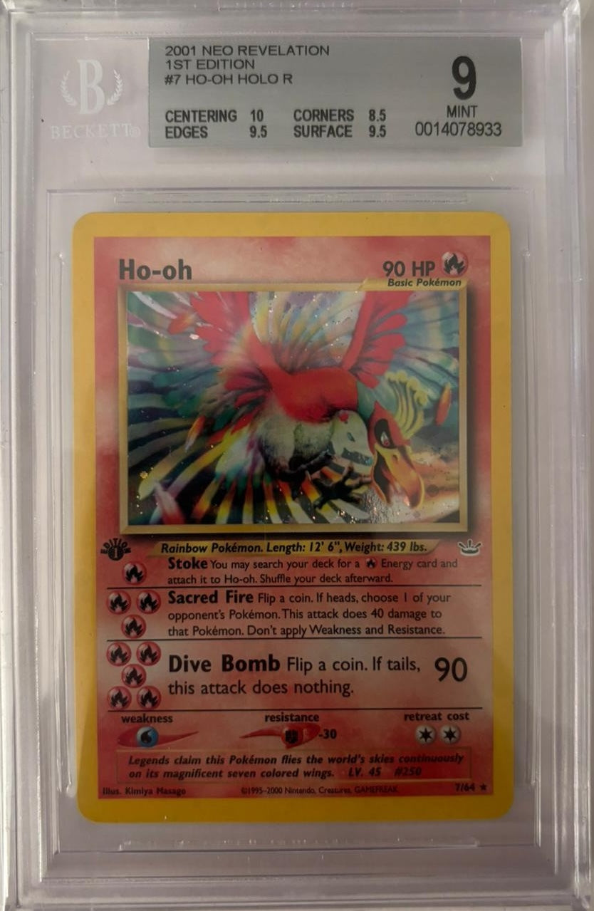 Pokémon TCG Ho-Oh Holo #7 – Neo Revelation (1st Edition)