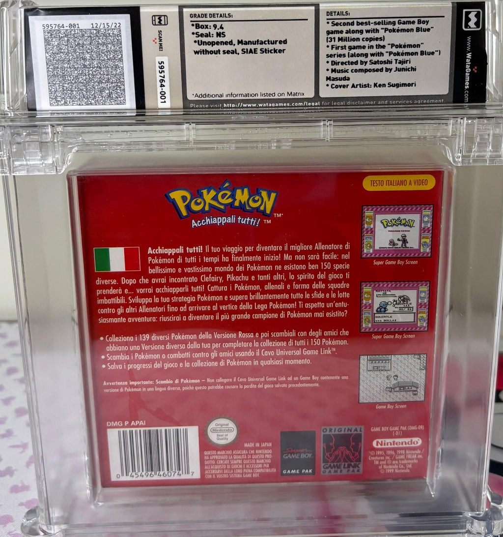 Pokémon Versione Rossa (Italiano PAL-ITA) — Nintendo Game Boy, 1999