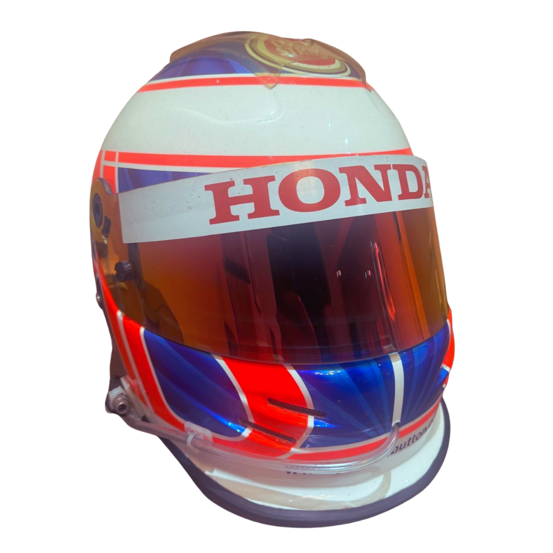 Jenson Button Race-Worn Helmet — 2003 Malaysian Grand Prix