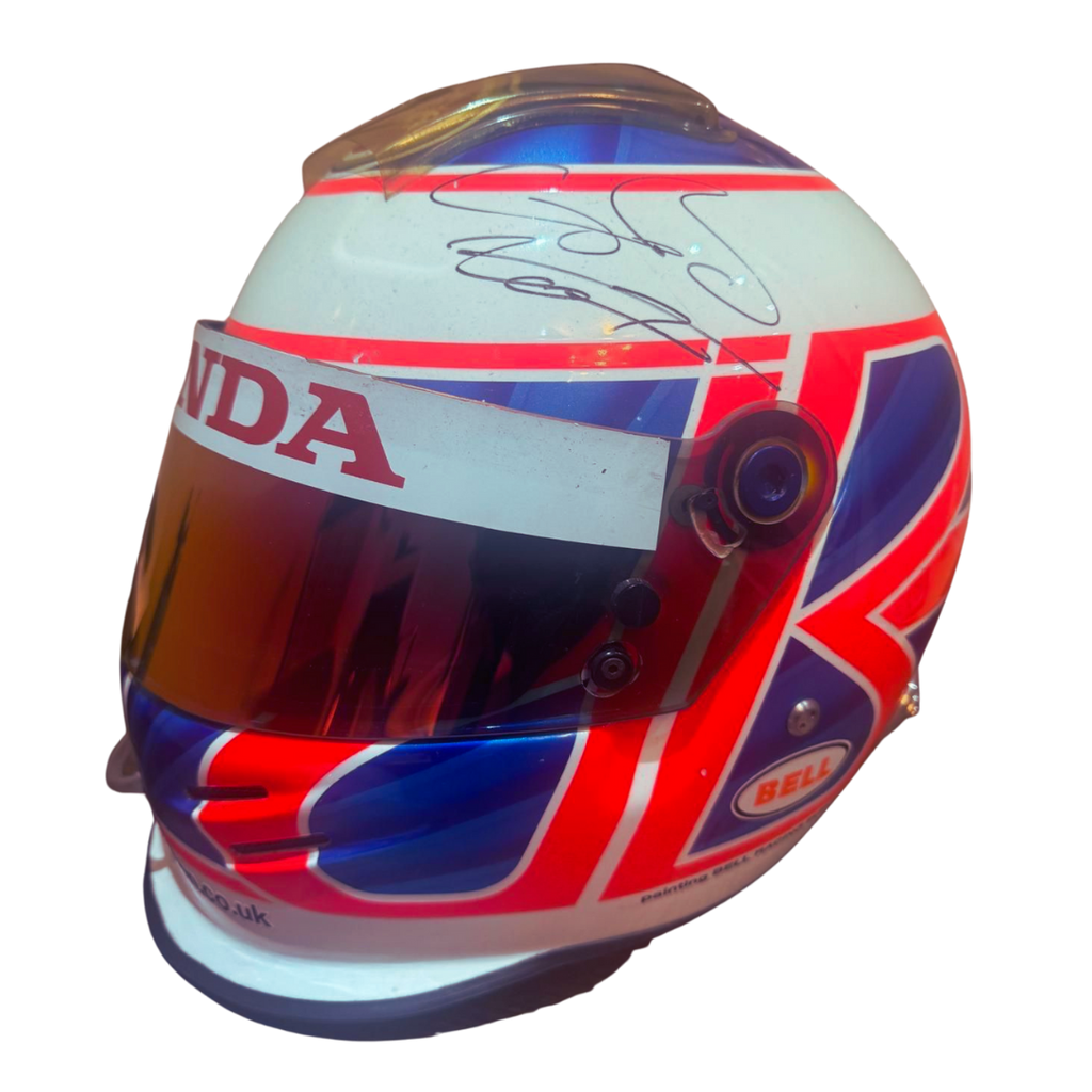 Casco indossato da Jenson Button durante la gara del Gran Premio della Malesia del 2003