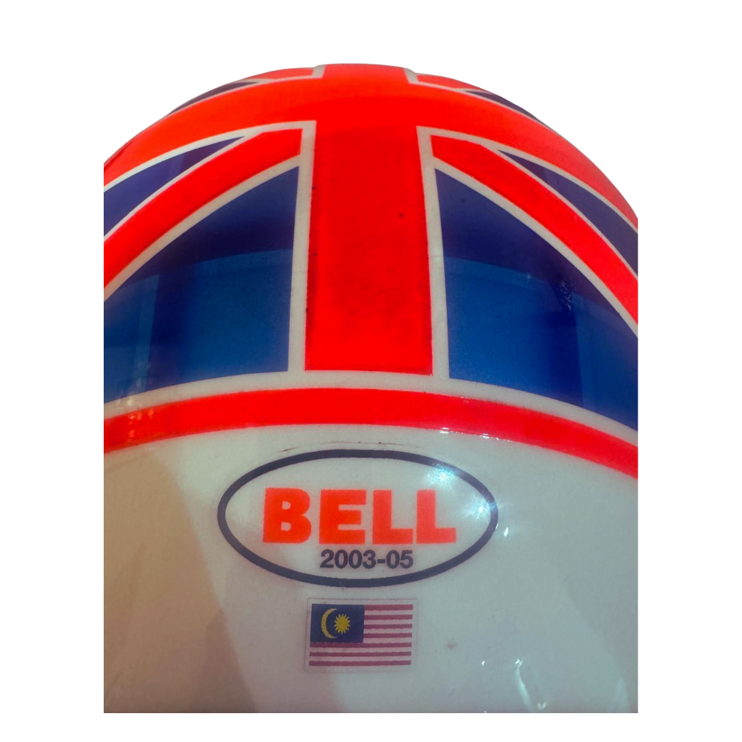 Jenson Button Race-Worn Helmet — 2003 Malaysian Grand Prix