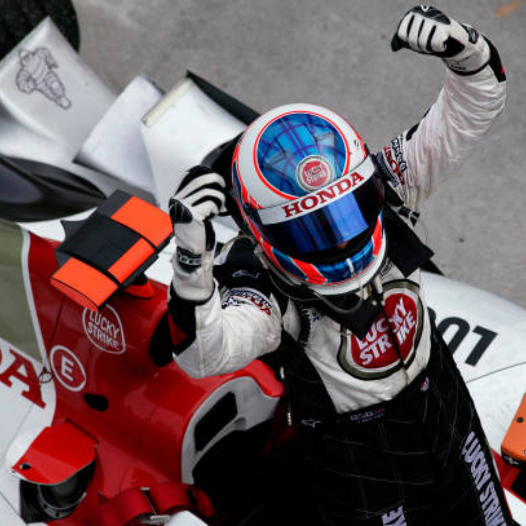 Casco indossato da Jenson Button durante la gara del Gran Premio della Malesia del 2003