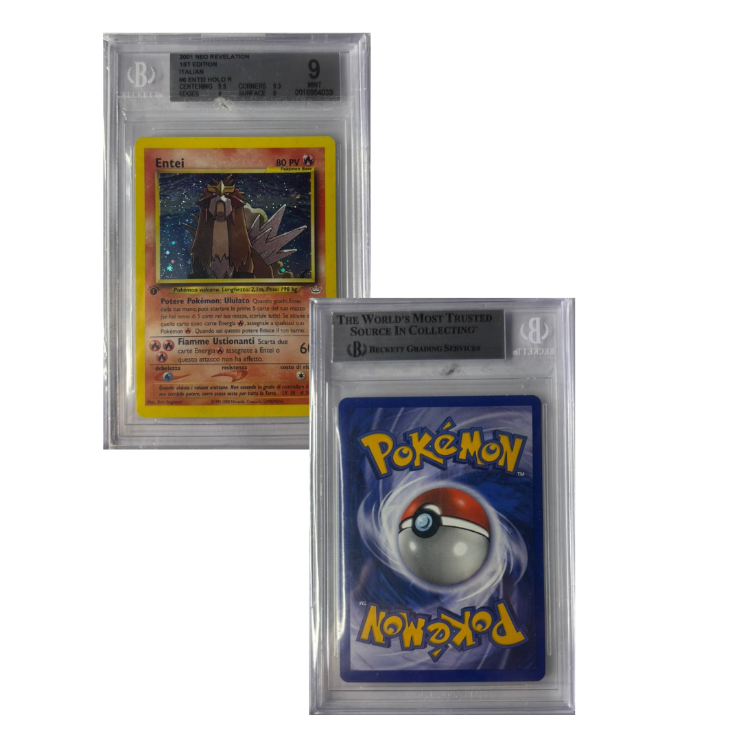 Pokémon TCG Entei Holo 06/64 Neo Revelation 1st Edition (BGS 9)
