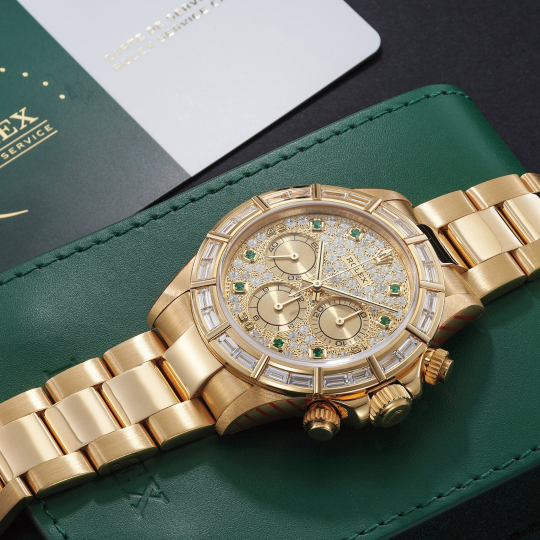 Rolex Cosmograph Daytona Ref. 16568BR Emerald & Baguette Diamond Dial