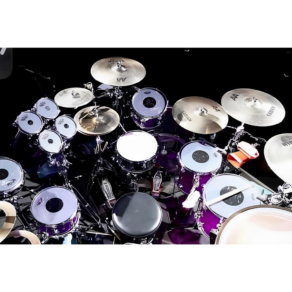 Kit batteria in acrilico viola DW personalizzato di Chad Smith (Red Hot Chili Peppers)