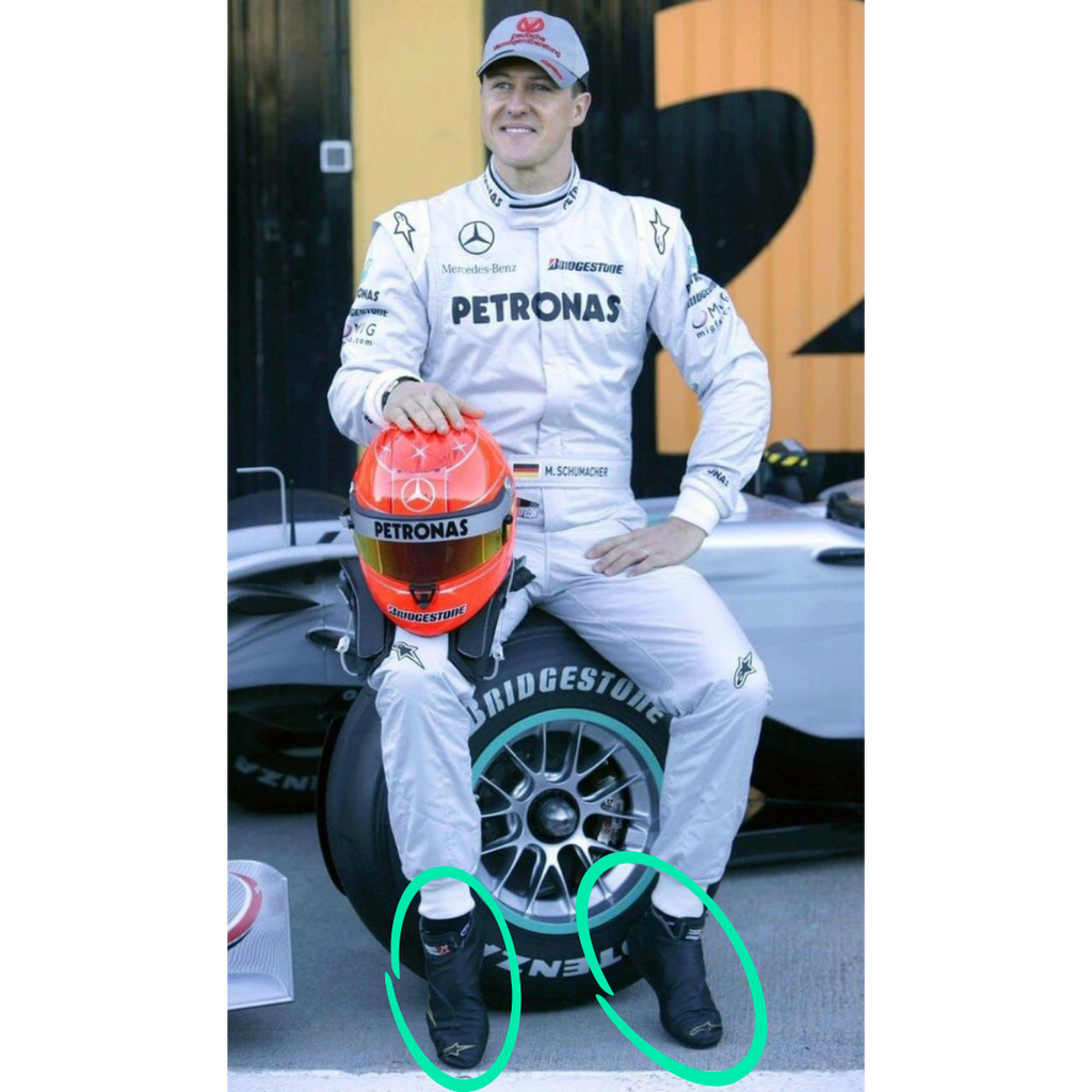 Michael Schumacher Race-Used Mercedes GP Boots (2010)