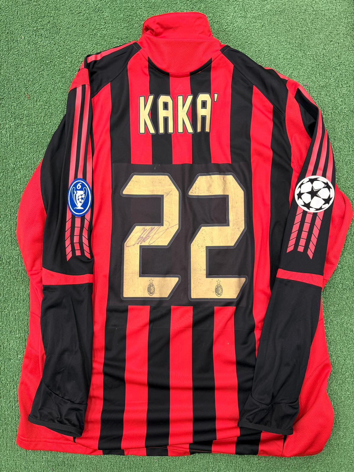 Kaká Signed AC Milan Match-Prepared Shirt – UEFA Champions League 2005/06