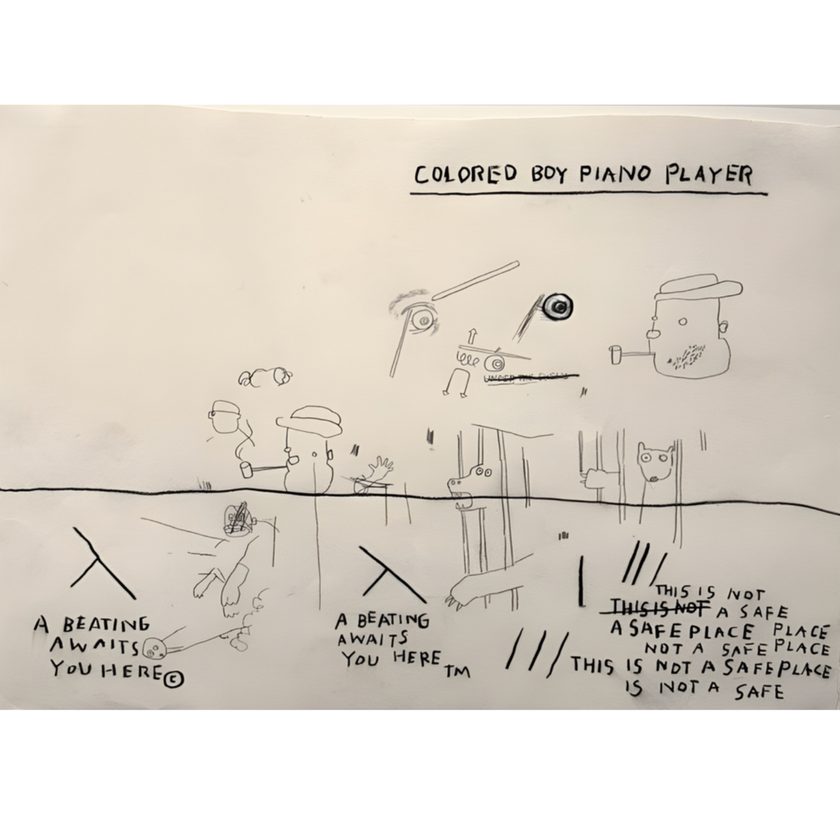 Jean-Michel Basquiat — Untitled (Colored Boy Piano Player)