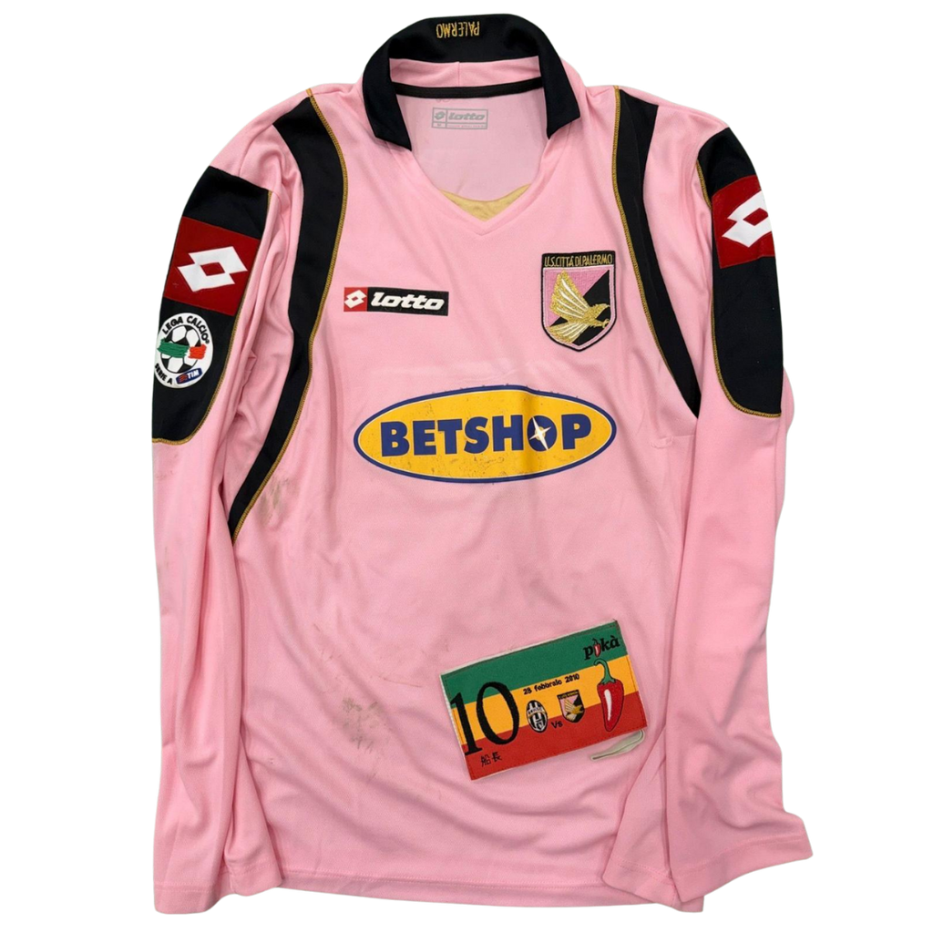 Fabrizio Miccoli Palermo Match-Worn No.10 Shirt with Captain’s Armband (2008/2009)