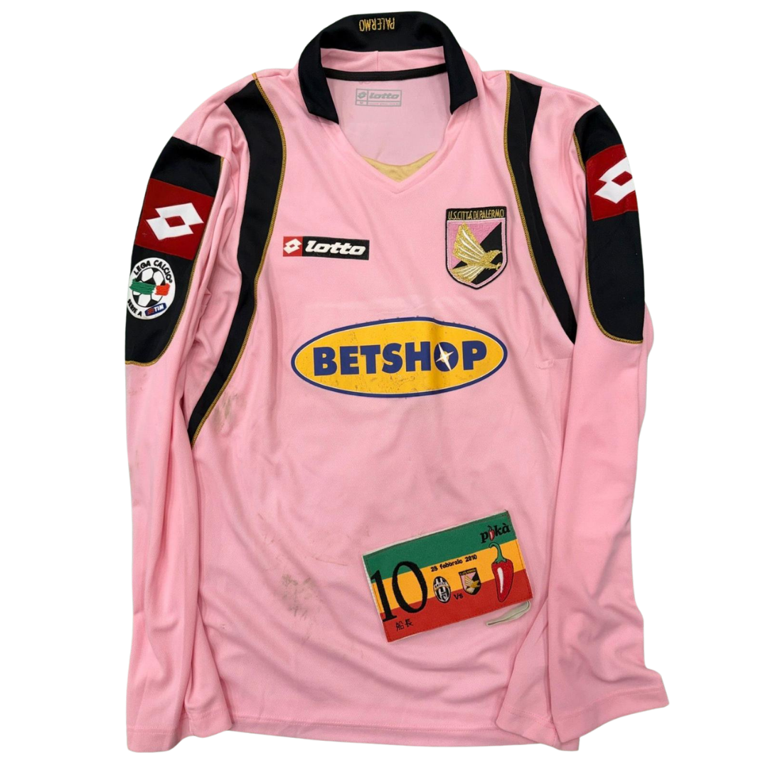 Fabrizio Miccoli Palermo Match-Worn No.10 Shirt with Captain’s Armband (2008/2009)