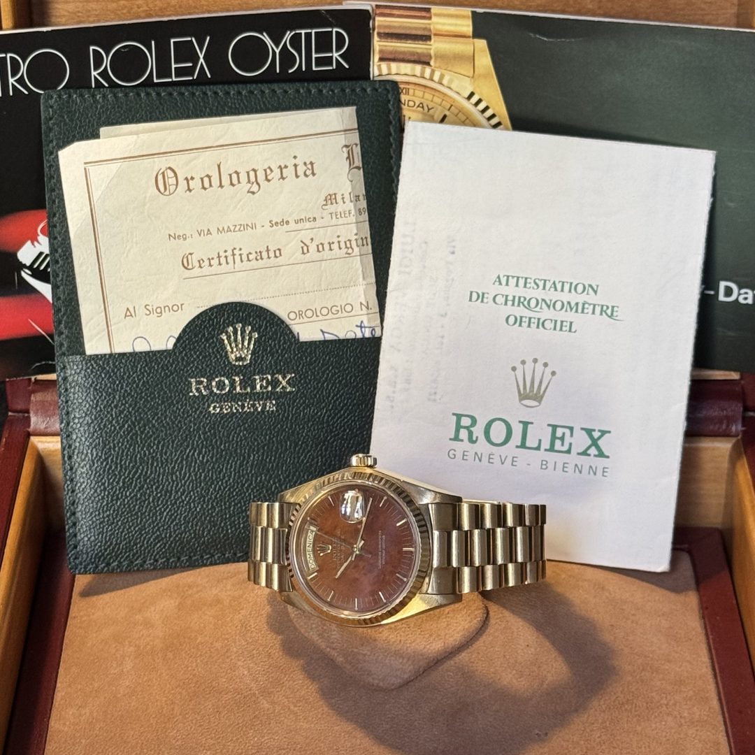 Rolex Day-Date 18038 “Wood Dial” (1980)