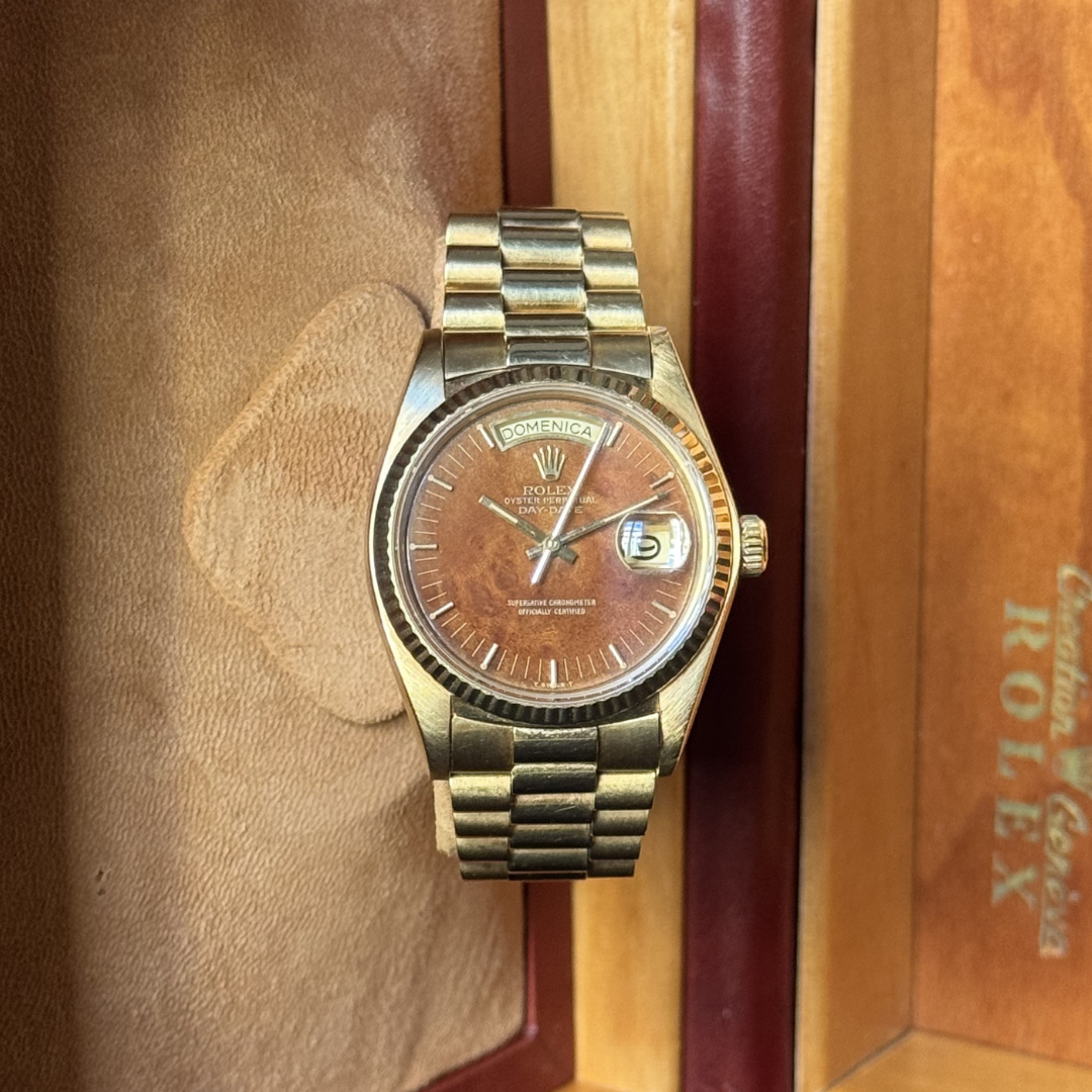 Rolex Day-Date 18038 “Wood Dial” (1980)