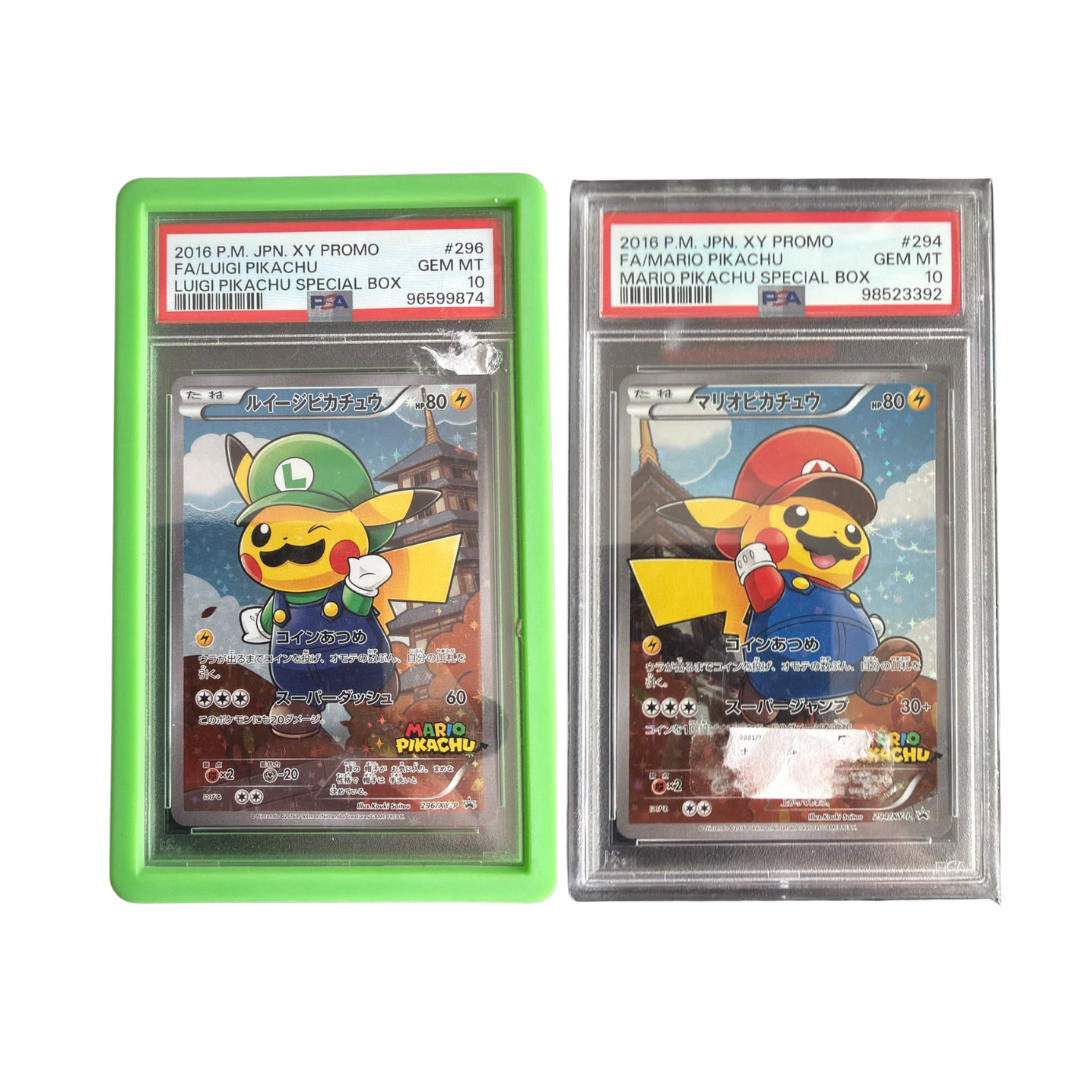 Pokémon x Nintendo Mario & Luigi Pikachu Promo Bundle (PSA 10 Pair)