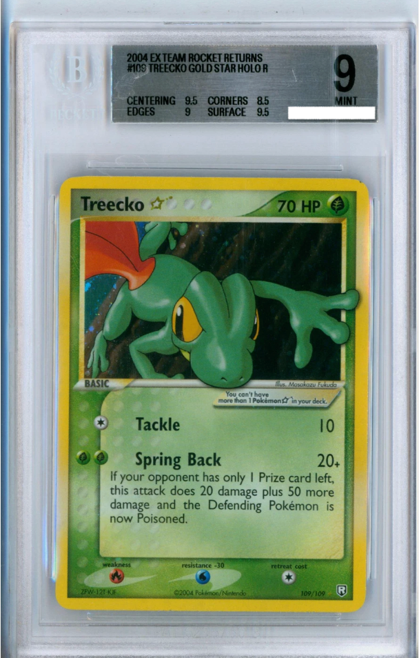 Pokémon Treecko Gold Star (☆) — EX Team Rocket Returns (2004)